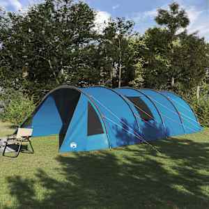 Tunelový stan pro 6 osob Modrý a šedý 778 x 356 x 210 cm - obrázek 1