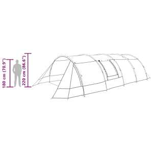 Tunelový stan pro 6 osob Modrý a šedý 778 x 356 x 210 cm - obrázek 13