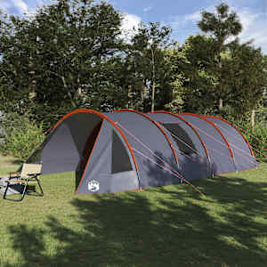 Tunelový stan pro 6 osob Šedá a oranžová 778 x 356 x 210 cm - obrázek 1