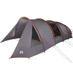 Tunelový stan pro 6 osob Šedá a oranžová 778 x 356 x 210 cm - obrázek 4
