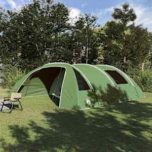Tunelový stan pro 6 osob Zelená a bílá 700 x 590 x 215 cm - obrázek 1