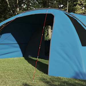 Tunelový stan pro 6 osob Modrý a šedý 700 x 590 x 215 cm - obrázek 3