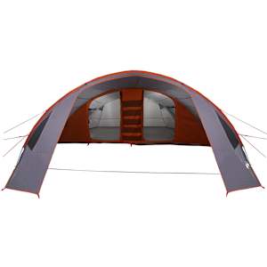 Tunelový stan pro 6 osob Šedá a oranžová 700 x 590 x 215 cm - obrázek 5