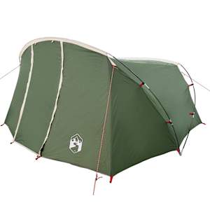 Trojplášťový stan pro 4 osoby Zelená a bílá 318 x 275 x 140 cm - obrázek 4