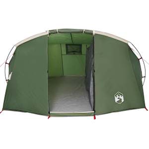 Trojplášťový stan pro 4 osoby Zelená a bílá 318 x 275 x 140 cm - obrázek 5