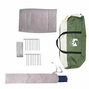 Teepee stan pro 10 osob Zelená a bílá 490 x 410 x 210 cm - obrázek 10