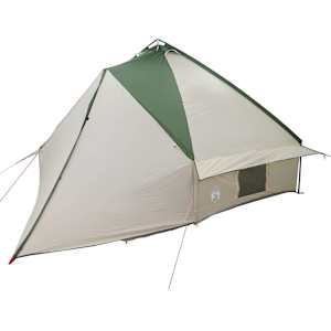 Teepee stan pro 10 osob Zelená a bílá 490 x 410 x 210 cm - obrázek 4