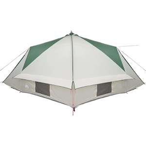 Teepee stan pro 10 osob Zelená a bílá 490 x 410 x 210 cm - obrázek 6