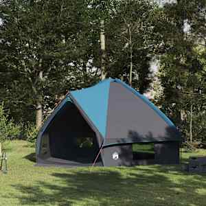 Teepee stan pro 10 osob Modrý a šedý 490 x 410 x 210 cm - obrázek 1