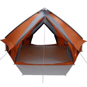 Teepee stan pro 10 osob Šedá a oranžová 490 x 410 x 210 cm - obrázek 5