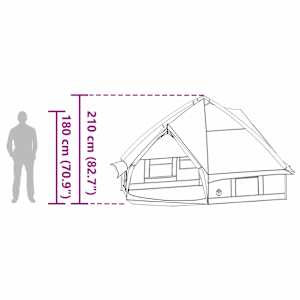 Teepee Stan pro 8 Osob Modrý a šedý 490 x 410 x 210 cm - obrázek 13