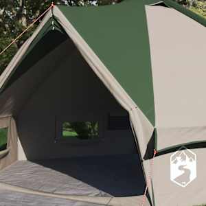 Teepee stan pro 6 osob Zelená a bílá 490 x 410 x 210 cm - obrázek 3