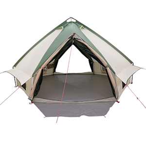 Teepee stan pro 6 osob Zelená a bílá 490 x 410 x 210 cm - obrázek 5