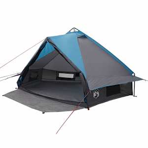 Teepee stan pro 6 osob Modrý a šedý 431 x 366 x 185 cm - obrázek 2