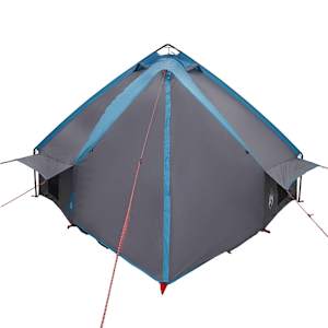 Teepee stan pro 6 osob Modrý a šedý 431 x 366 x 185 cm - obrázek 7