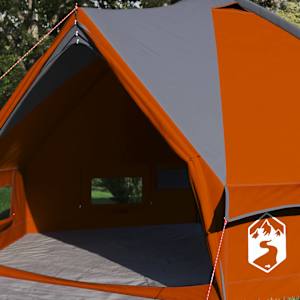 Teepee stan pro 6 osob Šedá a oranžová 490 x 410 x 210 cm - obrázek 3