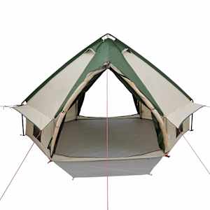 Teepee stan pro 4 osoby Zelená a šedá 490 x 410 x 210 cm - obrázek 5