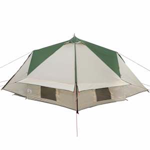 Teepee stan pro 4 osoby Zelená a šedá 490 x 410 x 210 cm - obrázek 6