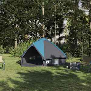 Teepee stan pro 4 osoby Modrý a šedý 490 x 410 x 210 cm - obrázek 1