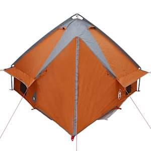 Teepee stan pro 4 osoby Šedá a oranžová 388 x 320 x 169 cm - obrázek 7