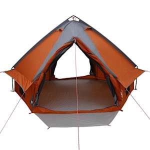 Teepee stan pro 4 osoby Šedá a oranžová 388 x 320 x 169 cm - obrázek 5