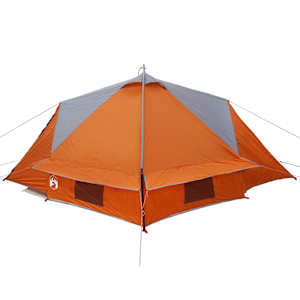 Teepee stan pro 4 osoby Šedá a oranžová 388 x 320 x 169 cm - obrázek 6