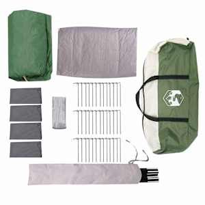 Rodinný stan pro 20 osob Zelená a bílá 745 x 700 x 217 cm - obrázek 9