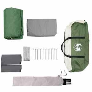 Rodinný stan pro 10 osob Zelená a šedá 460 x 430 x 214 cm - obrázek 6