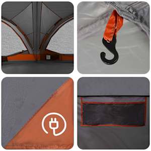 Rodinný stan pro 10 osob Šedá a oranžová 460 x 430 x 214 cm - obrázek 7