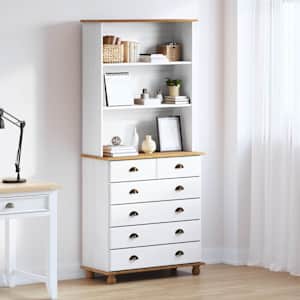 Kotec ASKIM Bílá 91 x 40 x 200,5 cm Masivní borové dřevo