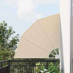 Zaslon za zasebnost na balkonu Bež 115 x 115 cm Poliester