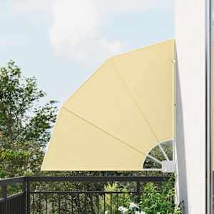 Zaslon za zasebnost na balkonu Peščena 115 x 115 cm Poliester