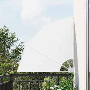 Zaslon za zasebnost na balkonu Bela 115 x 115 cm Poliester