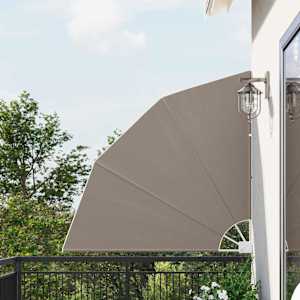Zástěna na balkon 140 x 140 cm Polyester Taupe - obrázek 1
