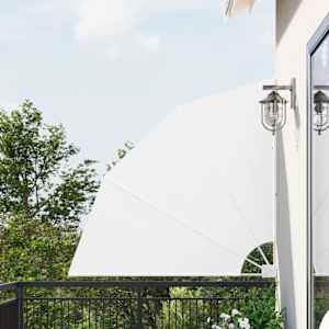 Zaslon za zasebnost na balkonu Bela 140 x 140 cm Poliester