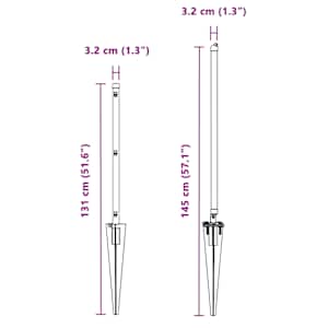 Zemní kolík pro plot 13 ks Stříbrná Práškově lakovaná ocel - obrázek 11