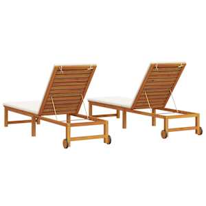 Slunečník 2 pcs Hnědá 202 x 53 x 89 cm Masivní akátové dřevo - obrázek 5