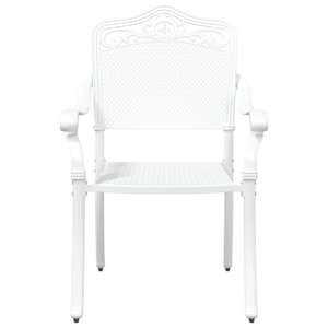 Zahradní jídelní souprava 5 pcs Bílá Hliník - obrázek 9