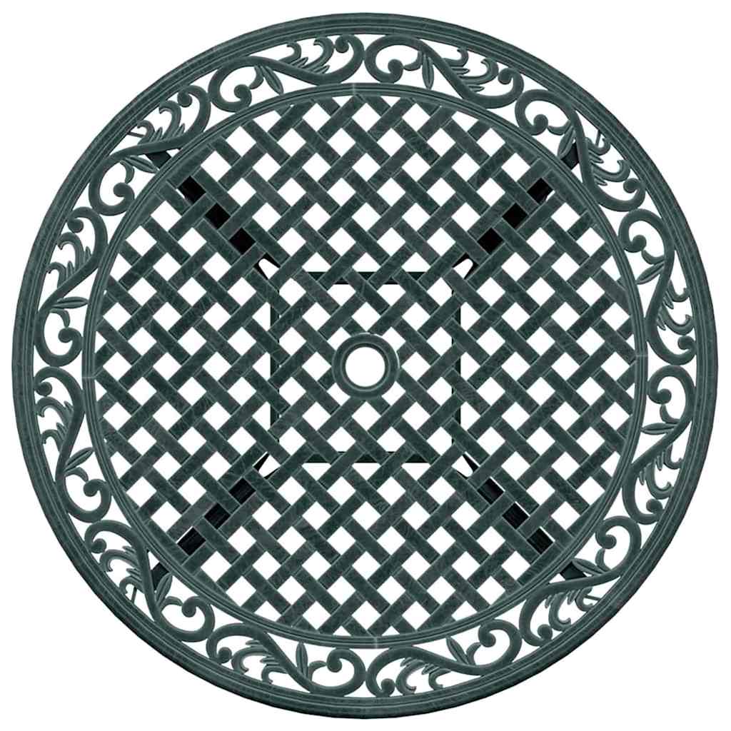 Komplet za jedilnico v vrtu 7 pcs Zelena Aluminij