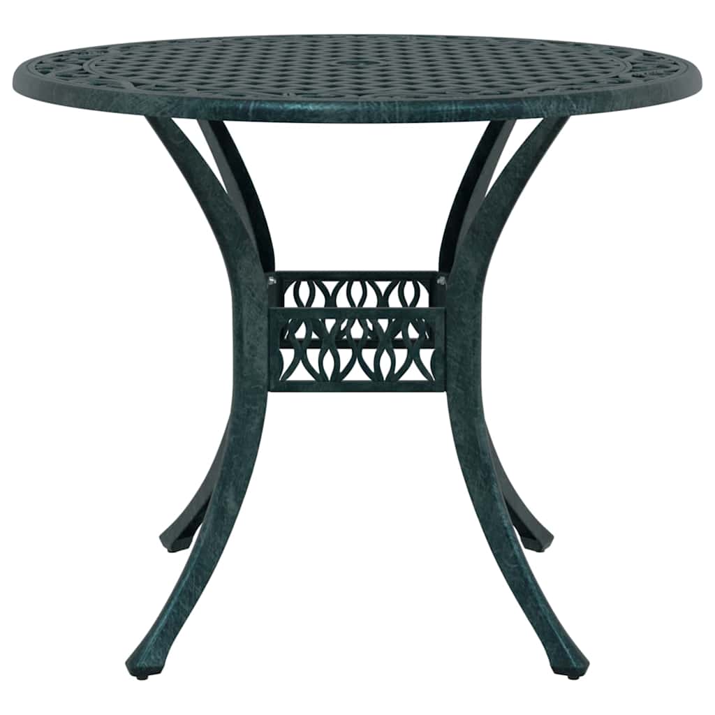 Komplet za jedilnico v vrtu 5 pcs Zelena Aluminij