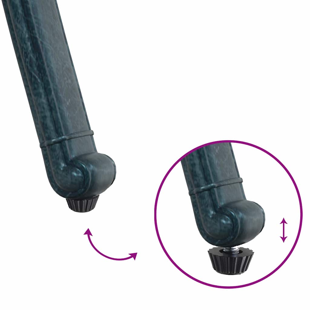 Komplet za jedilnico v vrtu 5 pcs Zelena Aluminij