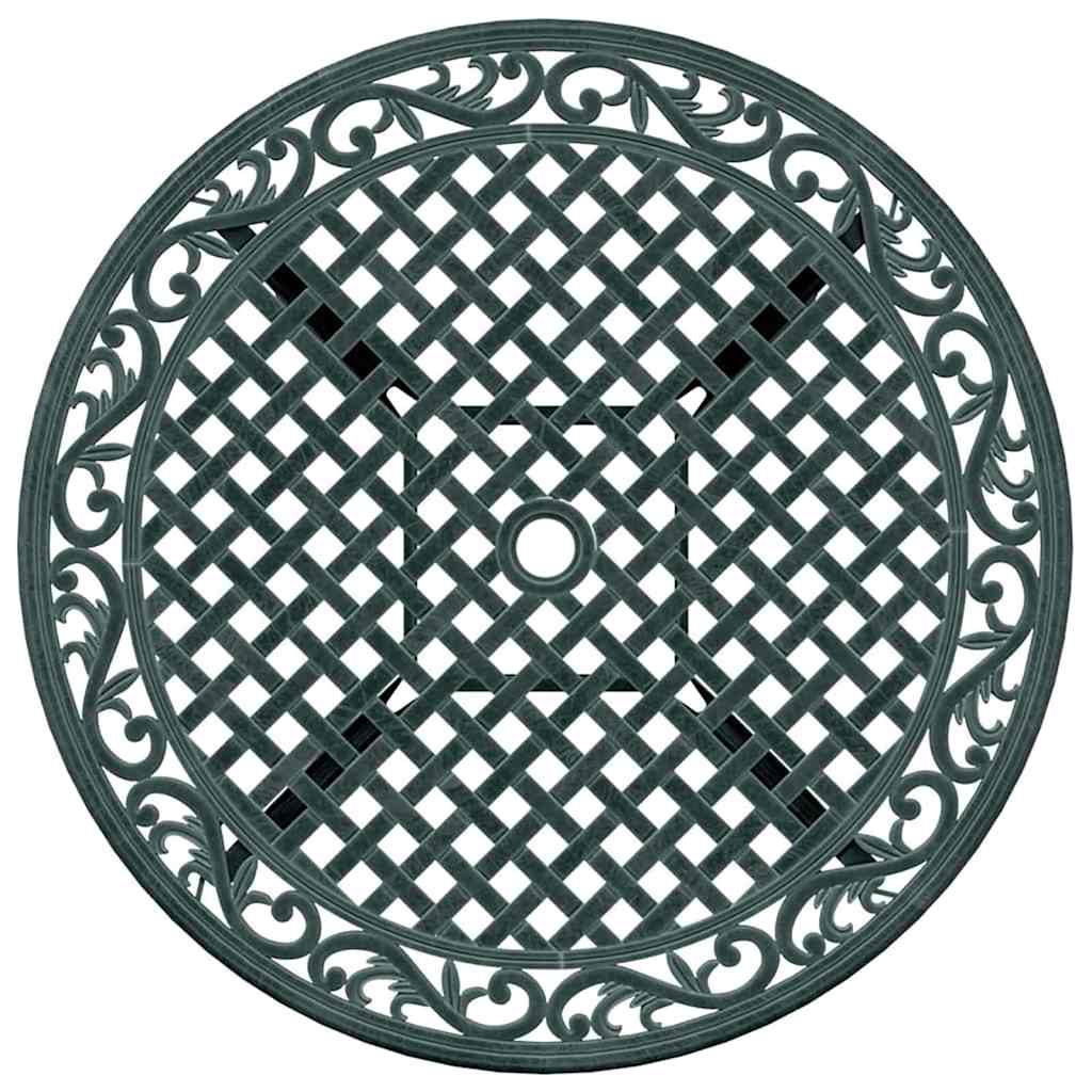 Komplet za jedilnico v vrtu 7 pcs Zelena Aluminij