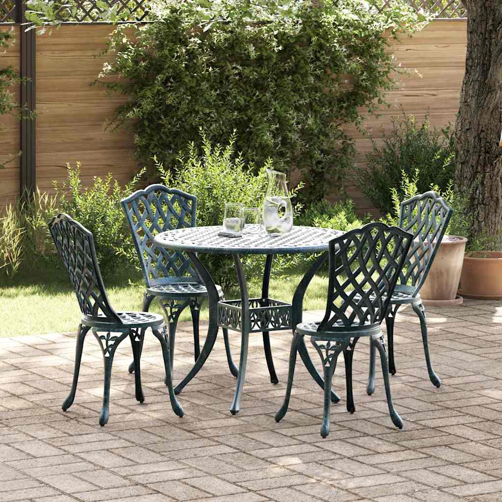 vidaXL Garten Essgruppe 5 pcs Grün Aluminium