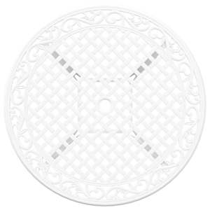 Zahradní jídelní souprava 7 pcs Bílá Hliník - obrázek 10