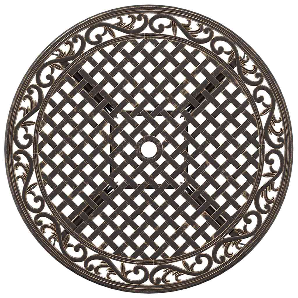 Komplet za jedilnico v vrtu 7 pcs Bronasta Aluminij - slika 10