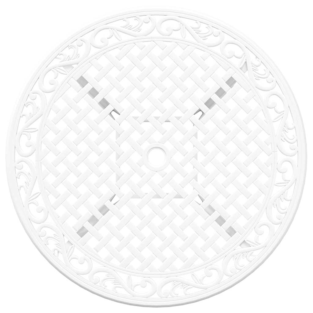 Komplet za jedilnico v vrtu 7 pcs Bela Aluminij - slika 10