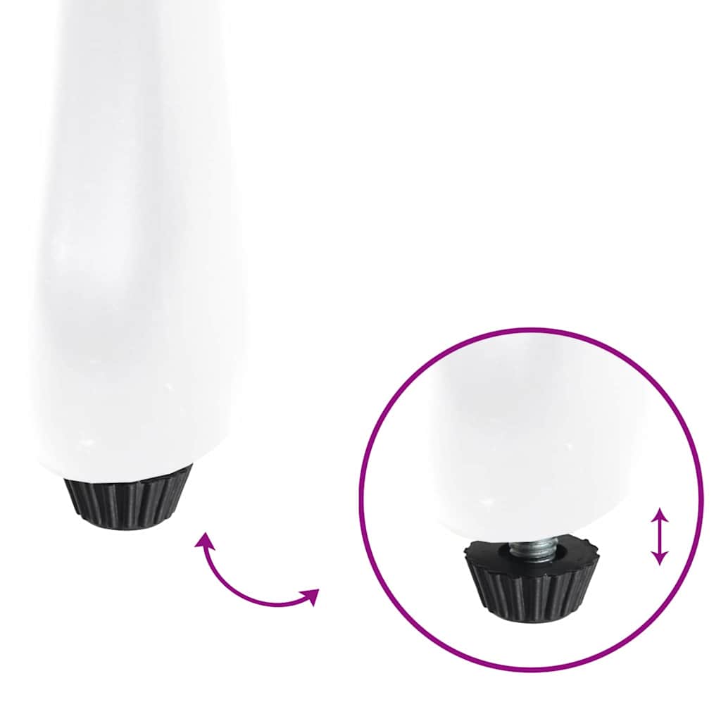 Komplet vrtne mize 3 pcs Bela Lit aluminij - slika 13