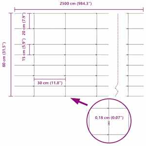 Pastevní plot Stříbrná 25 x 0,8 m Pozinkovaná ocel - obrázek 9