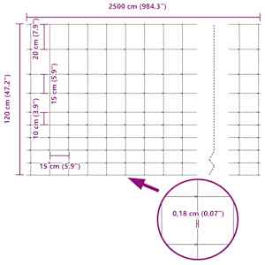 Pastevní plot Stříbrná 25 x 1,2 m Pozinkovaná ocel - obrázek 9