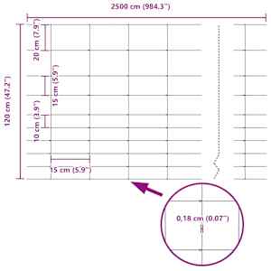 Pastevní plot Stříbrná 25 x 1,2 m Pozinkovaná ocel - obrázek 9